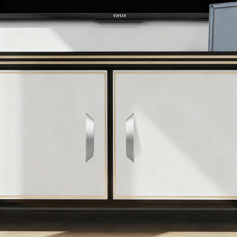 MUMU 6-Pack Brushed Nickel Double Hole Cabinet Pulls, 3.78 Inch
