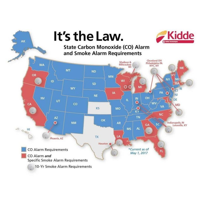 Kidde Worry-Free Carbon Monoxide Detector Alarm with 10 Year Sealed