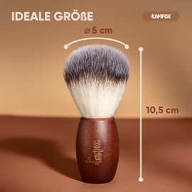 lampox - Shaving Brush for Men with Soft Bristles and Wooden Handle - For a Barber-like Shaving Experience with Razor or Razor, Beard Grooming, Barbershop