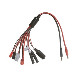 Hengfuntong-Elec 7 in 1RC Multi Charger Leads Battery Adapter Ultra T Deans TMY Futaba JR JST BEC Futaba TX JR TX Glow 14awg 16awg 22awg 350mm 1pcs