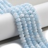 LiQunSweet 220 pcs 8mm Natural White Jade Dyed Blue Abacus