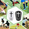 PullCrease 2 Pairs Mini Soccer Shin Guards Christian Faith 3.15