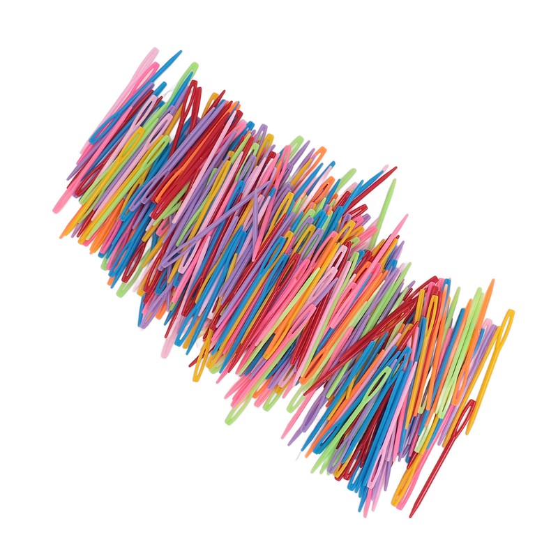 1000PCS Large Eye Plastic Sewing Needles Yarn Needles Weaving Needles