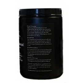Belle Chemical LARGE - Less-Mess Jar - Coconut Activated Charcoal Powder - Food Grade, Kosher