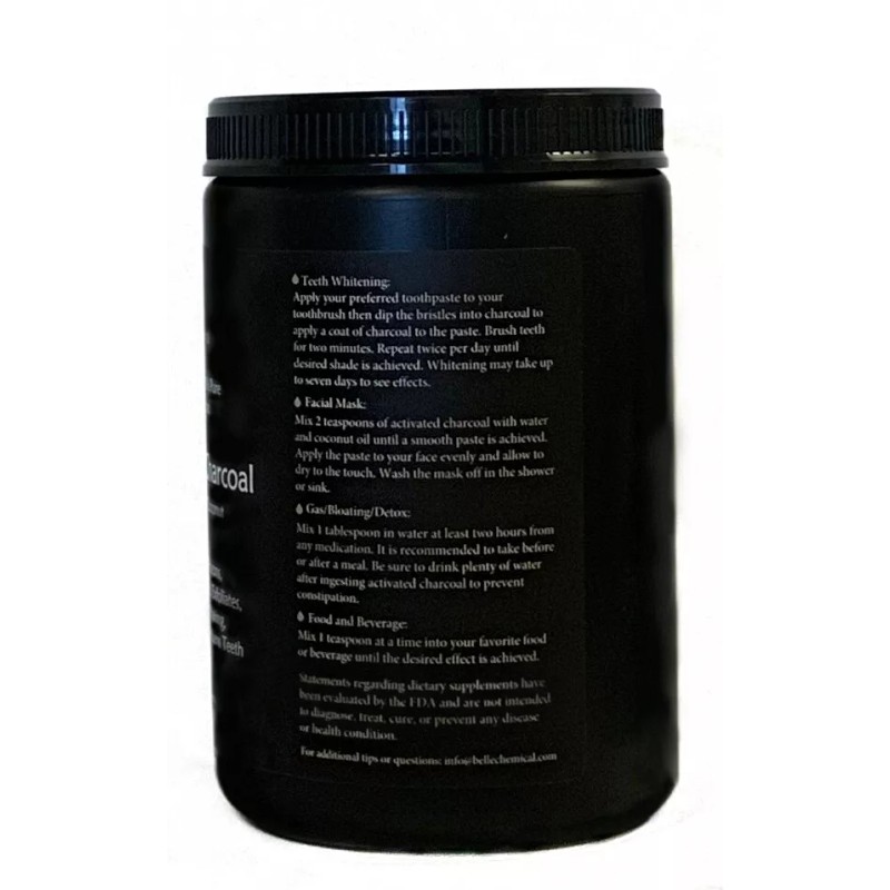 Belle Chemical LARGE - Less-Mess Jar - Coconut Activated Charcoal