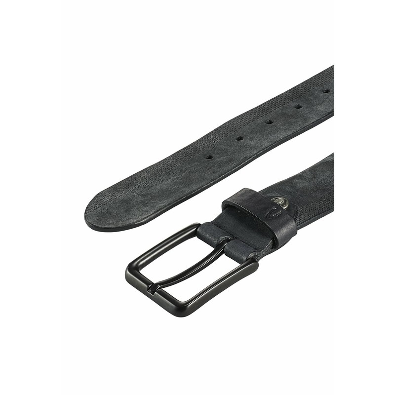 camel active Men's Nubuck Leather Belt, black