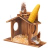 Creechwa Squirrel Feeder for Garden and Tree, Waterproof Sturdy Wood
