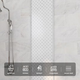 Adolif Carrara White Marble Pencil Trim Liner, 3/4"X12" Bullnose Tile Edge Trim for Kitchen and Shower Wall, Polished, 15 Pcs