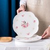 YBK Tech Bone China Dessert Plate Ceramic Plate for Breakfast