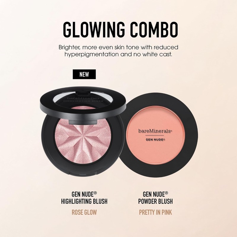 Gen Nude Highlighting Blush - Rose Glow by bareMinerals for
