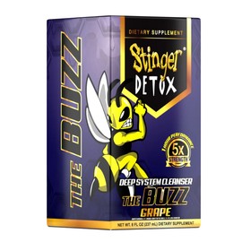 Stinger 1-Hour Detox Liquid Drink 5x Strength Grape 8oz The Buzz Cleanser
