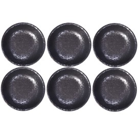 Cerficer Black Soy Sauce Dish Set of 6 Dish 3.8 Inch Japanese Style Ceramic Sushi Dishes Sauce Bowls Microwave and Dishwasher Safe Small Asian Snack Dish