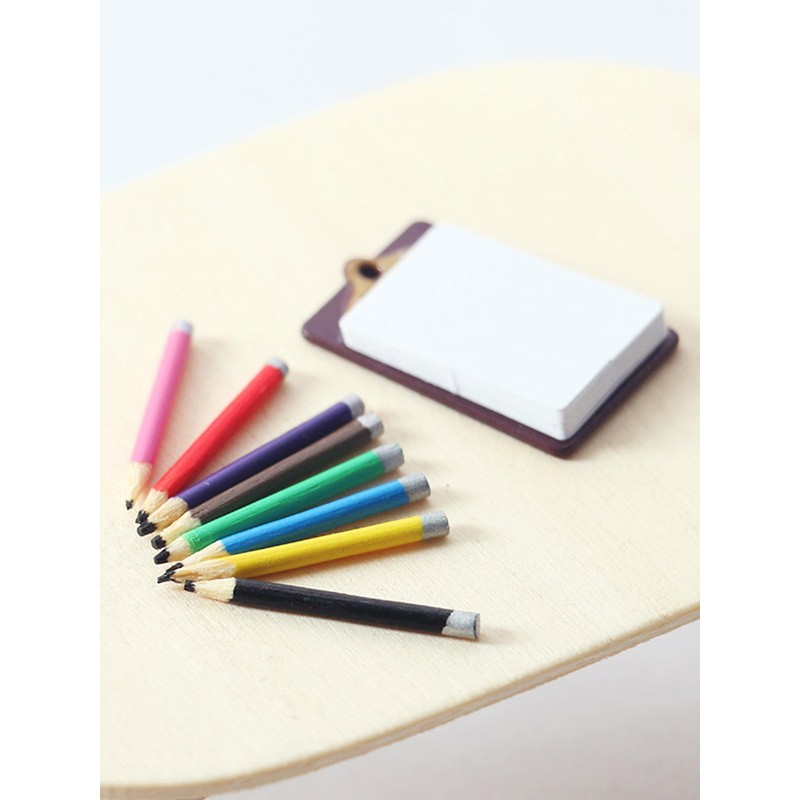 Simulation Miniature School Supplies School Bag Combo Set Dollhouse Miniature