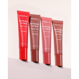 Moira Butter Bliss Lip Balm, Set de Regalo, Hidratante, Bálsamo Labial, Brillante, Vegano, Sin Parabenos, 4 Tonos