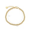 Aoliantty Bracelet, Copper,14K Golden Plated,Bead,7.6 inches(19.3cm)