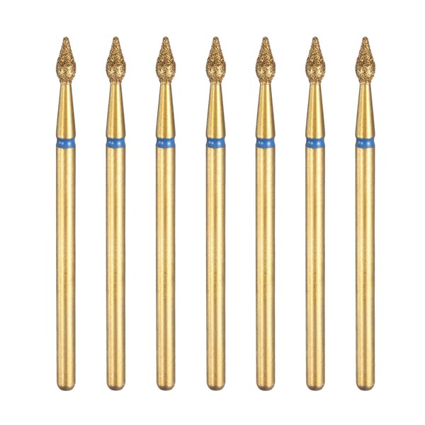 sourcing map 7pcs 120-140 Grits Diamond Grinding Bit 2.3mm Bullet-Head