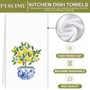 FYSUIMU Lemon Kitchen Dish Towel 18 x 28 Blue Yellow