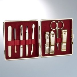 World No. 1, Three Seven 777 Travel Manicure Pedicure Grooming Kit Set - Nail Clipper (Total 9 Pcs, Model: TS-370MRG), - Made in Korea, Since 1975