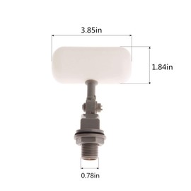 1Pc 1/2" Float Ball Valve Automatic Fill Feed Humidifier Tank Water with Adjustable Arm Flush Hydraulic Control Adjustable Small Plastic Float Valve