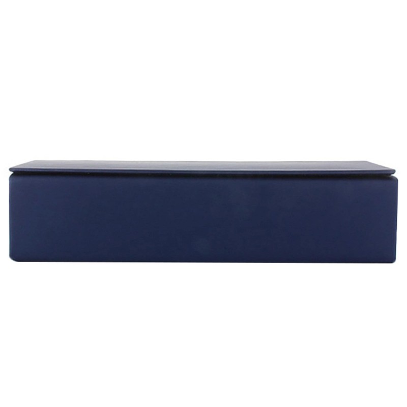 Simple Square Semi-Hard Glasses Case Navy 2451-02