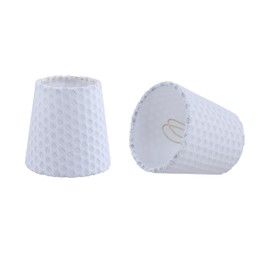 Aspen Creative 51055-2, Hardback Empire Transitional Clip-On Chandelier Shade, Off-White Fabric, 3" Top x 4" Bottom x 4" Slant, Set of 2