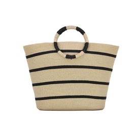 Fecialy Straw Handbags for Women Straw Summer Beach Bag Large Straw Tote Bag Rattan Woven Straw Bag, beige