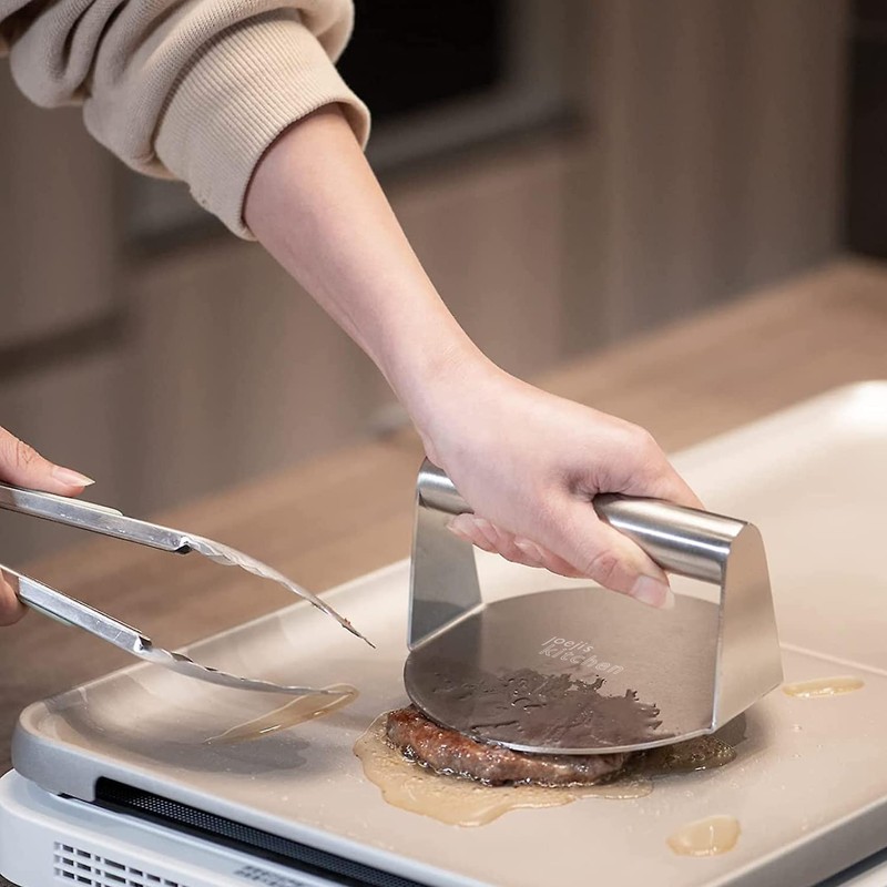 Joeji's Burger Smasher - Stainless Steel Sandwich Steak Panini Press