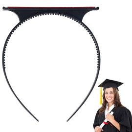 Totelux Grad Cap Headband Insert Black Graduation Cap Holder Hairband Graduation Hat Fixed Hair Accessories for Graduates Students Women Men
