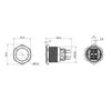Metzler - Push Button 25mm - IP67 IK10 - Stainless