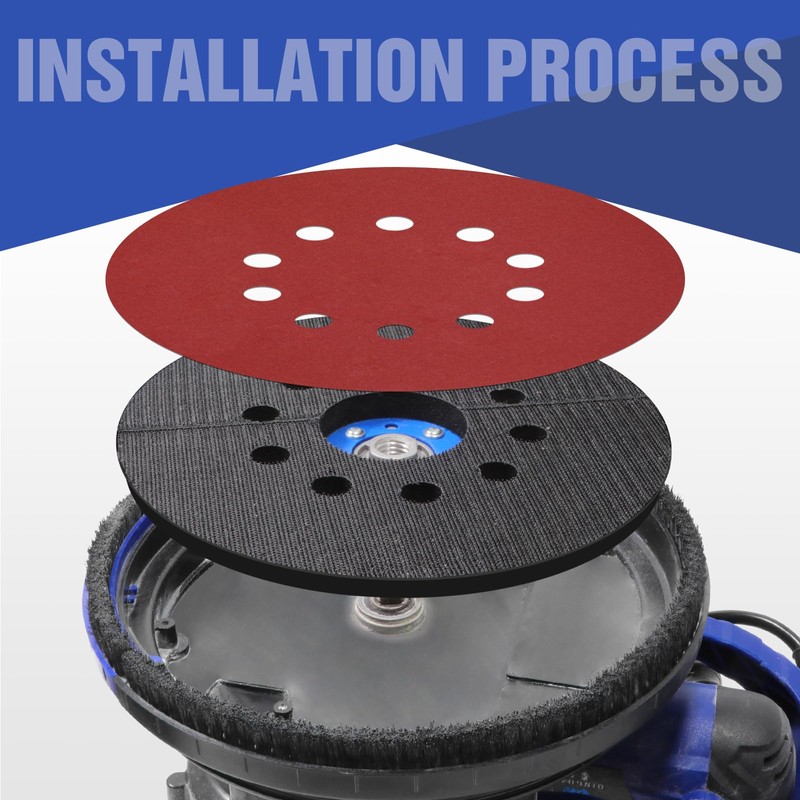 KONGMING Sanding Disc 225 mm Velcro Disc M14 for Wall