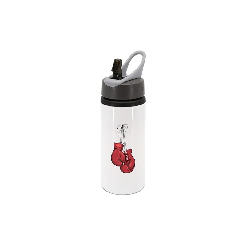 New Spirit Original Red boxing gloves water bottle with handle,