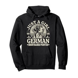 Just a Girl Who Loves German Shorthaired Pointer GSP Retro Pullover Hoodie