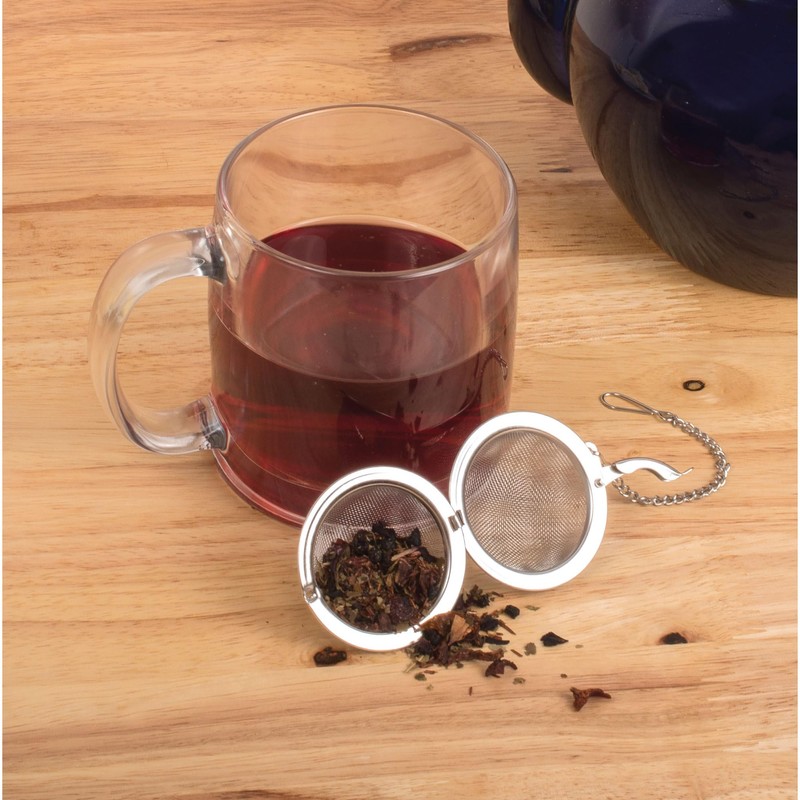 HIC Kitchen Mesh Ball Tea Infuser, 18/8 Stainless Steel Mesh,