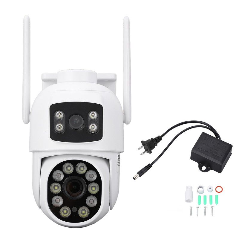 Dual Lens Security Camera 360° Pan Tilt Wireless Surveillance Camera