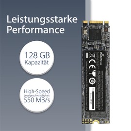 MediaRange Internal SSD Hard Drive 128 GB - Solid State with M.2 Interface SATA Rev. 3.1 and 3D NAND Technology, Ideal as an Internal SSD Drive for Upgrading Computers and Laptops