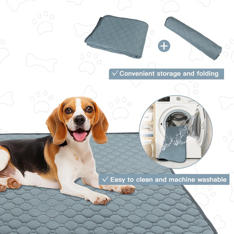 Washable Pee Pads for Dogs, 2 Pack Absorbent Reusable Training