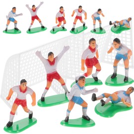 YARNOW 16 decoraciones para tartas de fútbol, diseño de jugador de fútbol, decoración de tartas