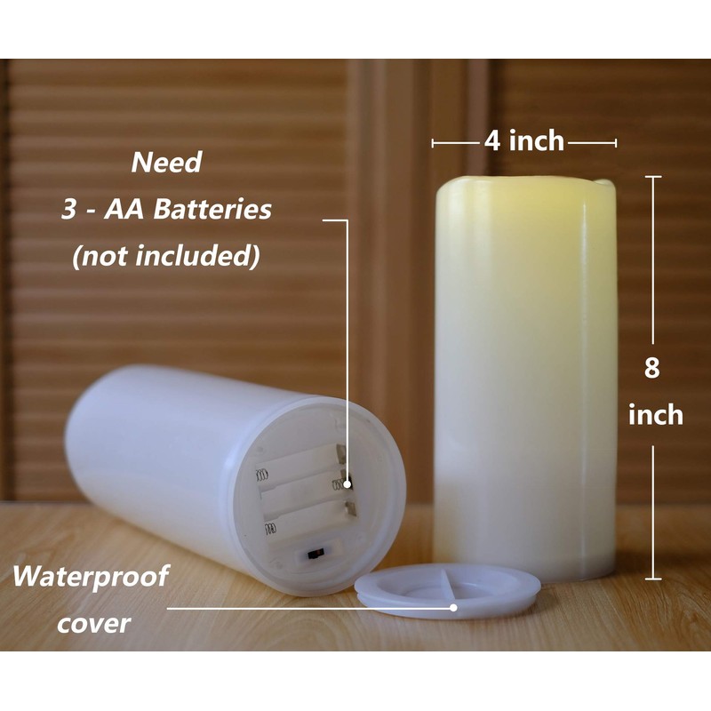 NONNO&ZGF 4X8 inch Huge Outdoor IP44 Warm White LED Rainproof