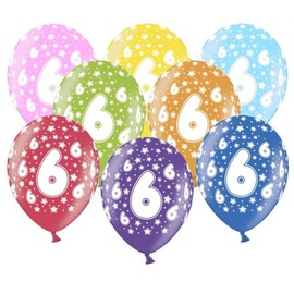 Pack of 10 Colourful Balloons Metallic 30 cm Decoration for Children's Birthday Party Happy Birthday Decoration