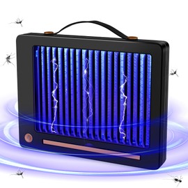 Qualirey Bug Zapper Indoor 2000V Electric Mosquito Zapper Flying Insect Mosquito Fly Killer Fruit Fly Traps with a Removable Washable Tray Easy to Clean for Home Mosquito Fruit Fly Moth Insect (Black)