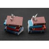 Miniblings Books, Earrings, Reading, Book-Stack, Bookworm, Colourful Paper, Handmade Fashion