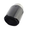 Carbon Tailpipe Exhaust Trim 100 mm Round Black Stainless Steel
