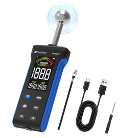 HOLDPEAK Pinless Wood Moisture Meter, Non-Destructive Moisture Meter for Wood, Concrete, Floors, Walls, Measuring Depth 20-40mm Digital Moisture Meter with Masonry-Spherical Sensor, Large LCD Display