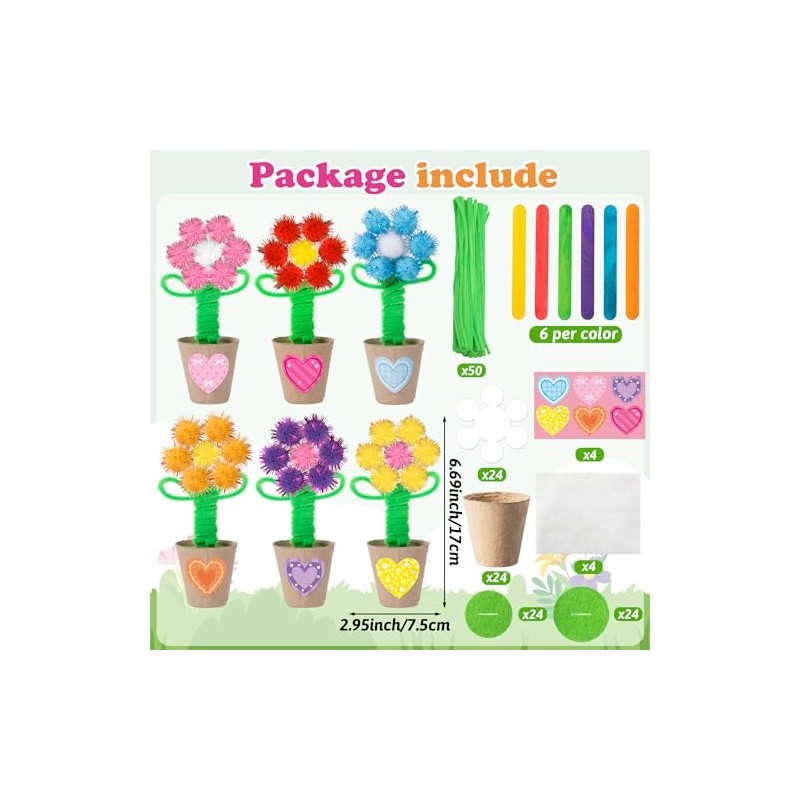 WATINC Mother’s Day Flower Paper Pot Craft Kits - 36