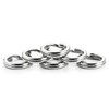Atibin 100pcs Stainless Steel Flat Fishing Rings Split Blue Lure