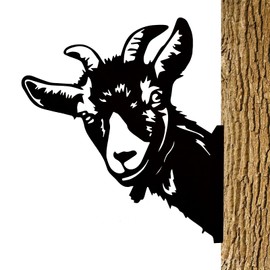 Molyorch Rust Decoration for Garden, Metal Rust Garden Decoration, Garden Decoration Figure Tree Stake for Outdoor Garden Decoration Made of Rust Metal Farm Peeping Sheep