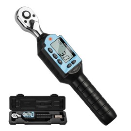 GOYOJO Digital Torque Wrench, High-Precision Torque Wrench Versatile 1/4" 3/8" 1/2" Accurate of Clockwise ±2% / Counterclockwise ± 2.5% Perfect for Automotive Motorcycle Home Appliances (1/4-30Nm)