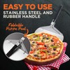 NutriChef Nonstick Pizza Peel - 16" x 12" Aluminum Pizza