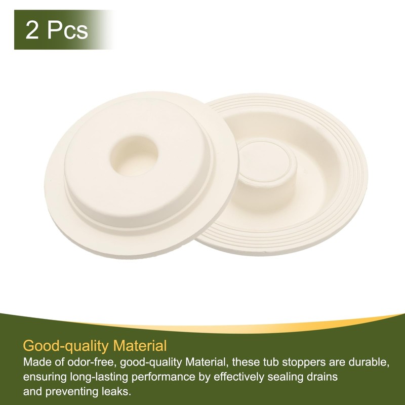 sourcing map 2Pcs Drain Stoppers, Rubber Bathtub Stopper Sink Plugs