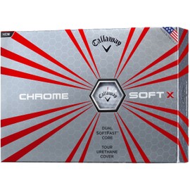 Callaway Golf Balls CHROME SOFT X 1 Dozen (Pack of 12) 2017 White